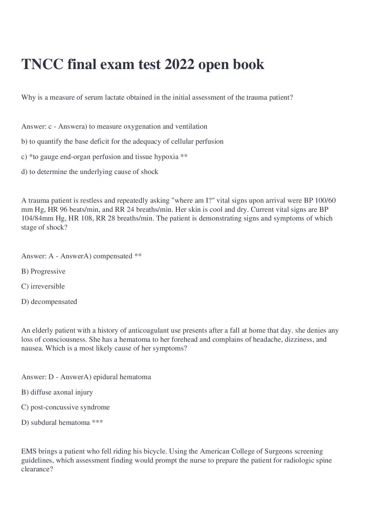 MN 551 Quiz 7 Pathophysiology across the life span. Browsegrades